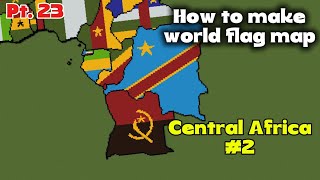 How to build world flag map in minecraft small scale | Central Africa #2 | Part 23