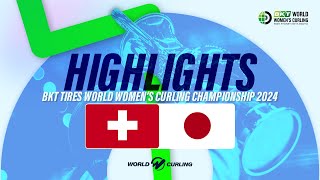 SWITZERLAND v JAPAN - BKT Tires World Women's Curling Championship 2024 - Highlights