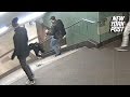 Drunk hooligan viciously kicks woman down subway stairs  new york post