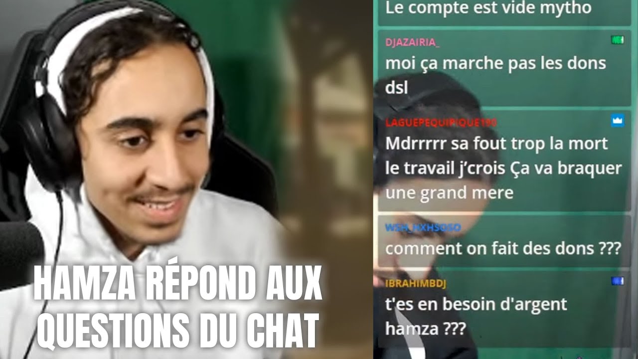 Hamza répond aux questions du chat - WSH TV - YouTube