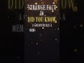 Daily Stange Fact #16 Mind Fuel for every Day #shorts #dailyvlog  #mindset #strangerthings  #facts