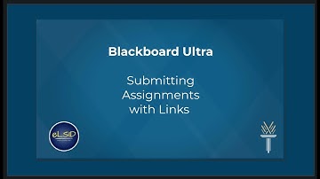 Blackboard Ultra for Students | Submitting Assignments with Hyperlink