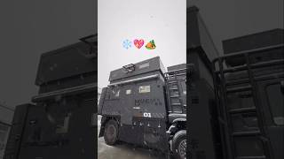 Cozy RV Camping in Snow | Truck Camping in a Blizzard #snowcamp #rvcamping #rv #shorts