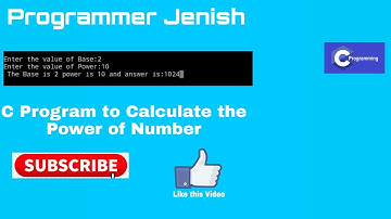 C Program To Calculate Power of a Number.