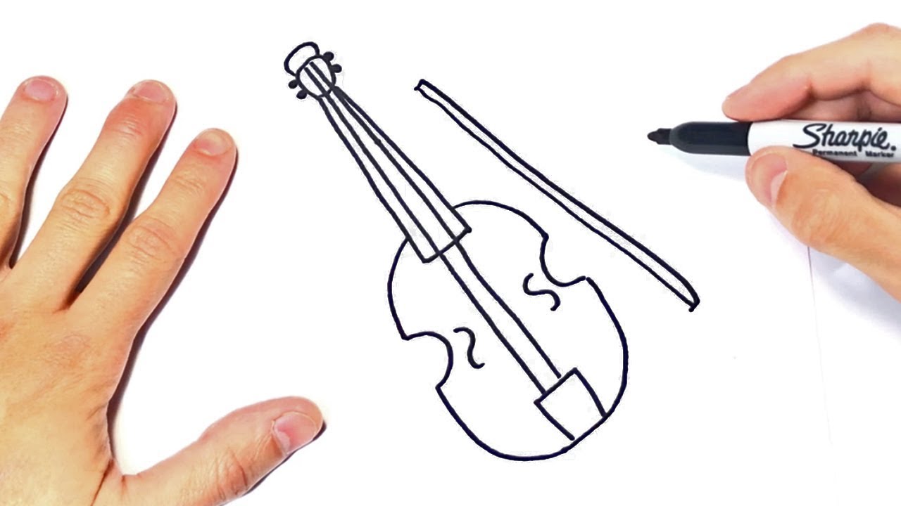 Cómo dibujar un Violin Paso a Paso | Dibujos de Instrumentos Musicales -  thptnganamst.edu.vn