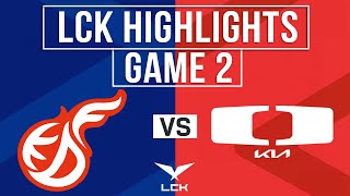KDF vs DK Highlights Game 2 | LCK 2024 Spring | Kwangdong Freecs vs Dplus Kia