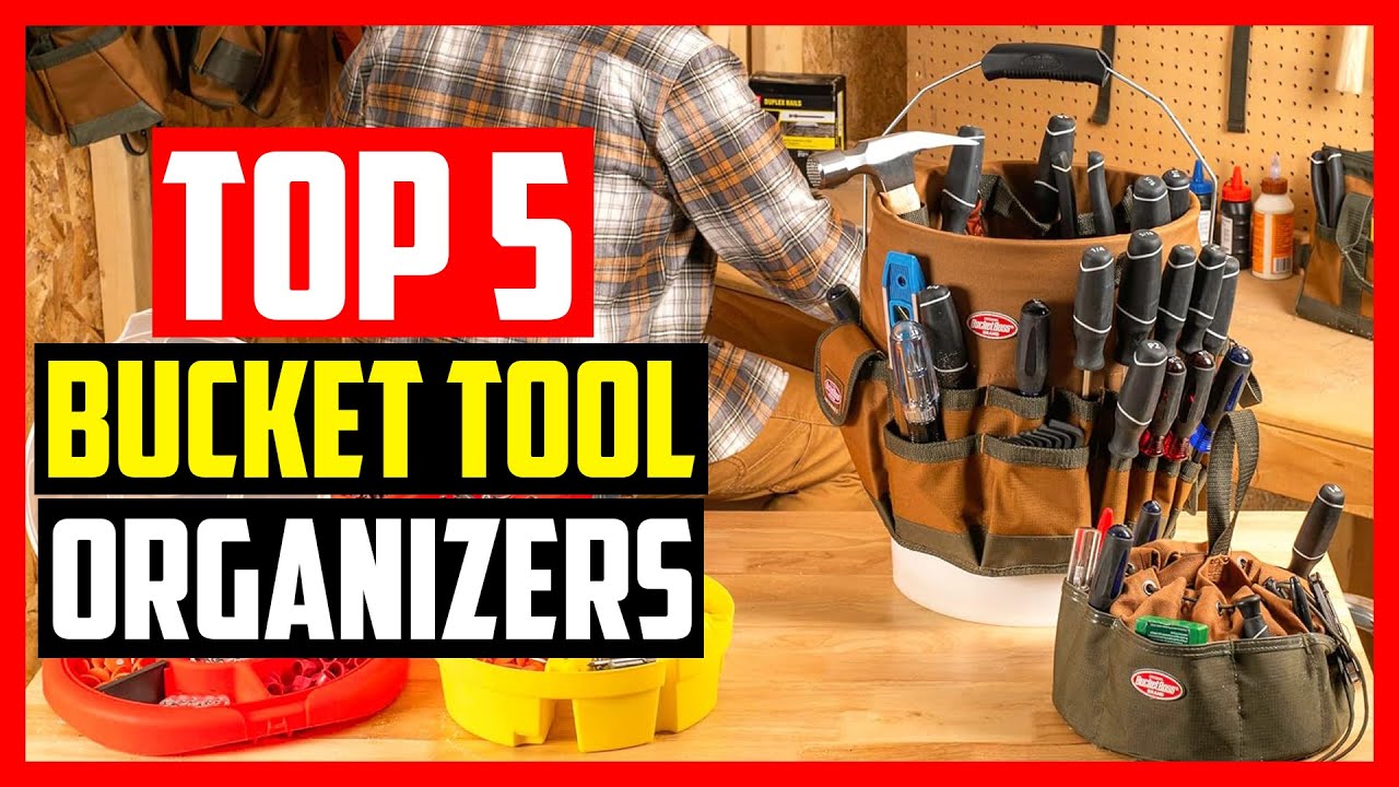 MELOTOUGH 35-Pocket Bucket Tool Organizer Caddy – Fits 3.5-5 Gal Buckets (Orange)