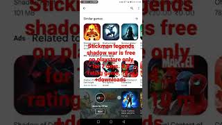 stickman legends shadow war is free on playstore only for 7 days. 4.3 rating game and 10m +downloads screenshot 3