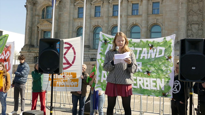 Rebellionserklärung Extinction Rebellion Rebellion gegen das Aussterben in Berlin 15.4.19