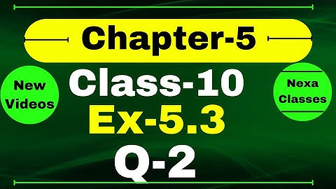 Class 10 Ex 5.3 Q2 Math | Arithmetic Progression | Q2 Ex 5.3 Class 10 Math | Ex 5.3 Q2 Class 10 Math