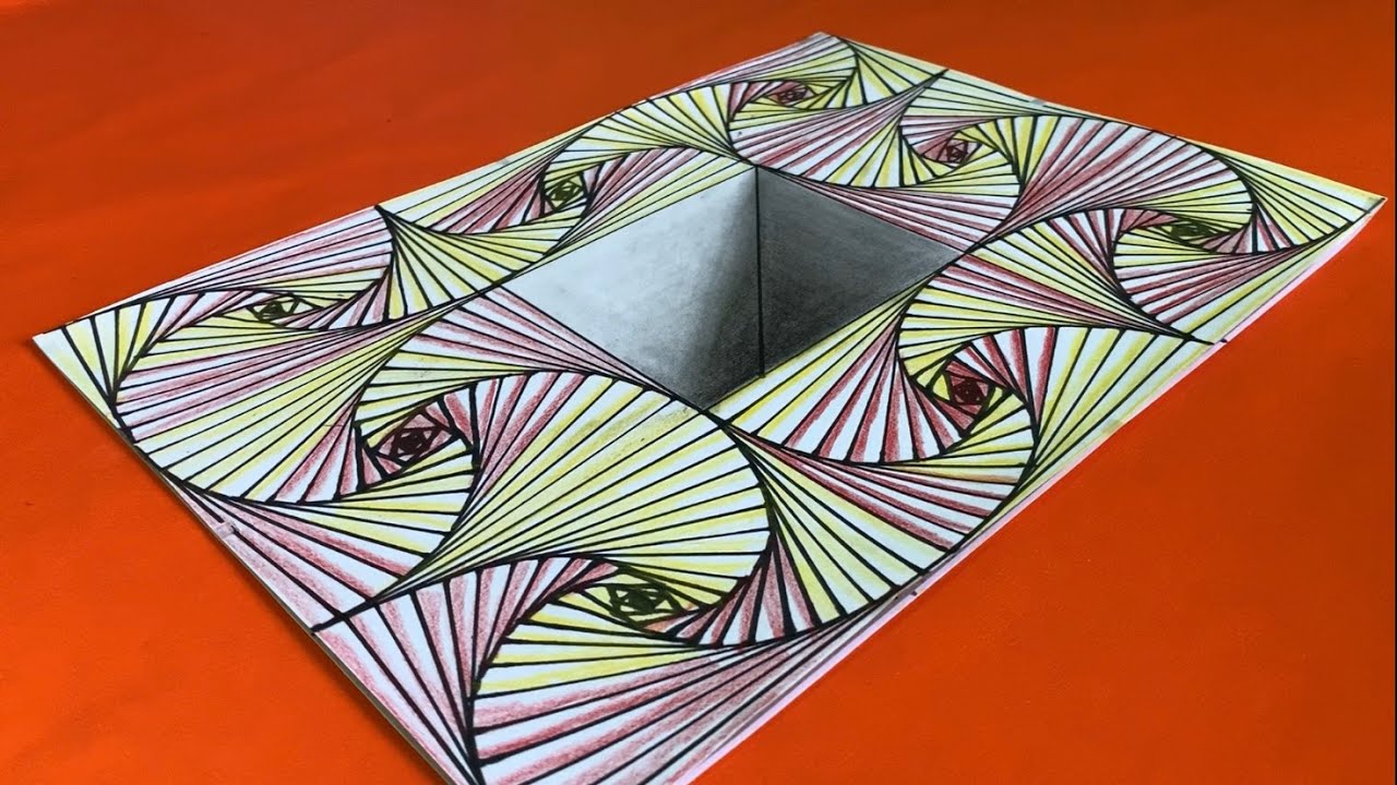 Dessiner Une Illusion Dessin 3d Géométrique En Couleur Youtube