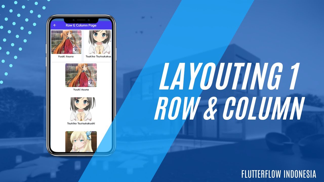 Layouting 1: Row & Column widget - flutterflow indonesia - YouTube
