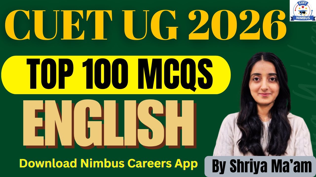 CUET UG 2026 | Top 100 Expected MCQs for English language #cuet2026 # ...