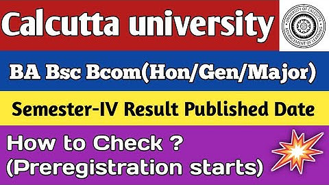 Calcutta university BA Bsc Bcom Semester IV Result publish notice| How to check result |BA Bsc bcom