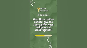 3 Numbers That Add and Multiply to the Same Value! #riddle #logicpuzzles #brainteasers #quiz