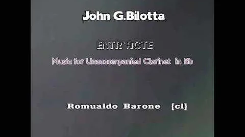 John Bilotta   EntrActe    Music Unaccompanied Cla...