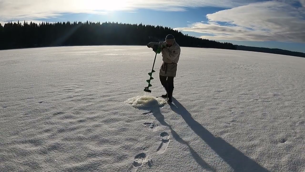 Ice Fishing for Burbot at Nadsilnich Lake in Northern British Columbia
