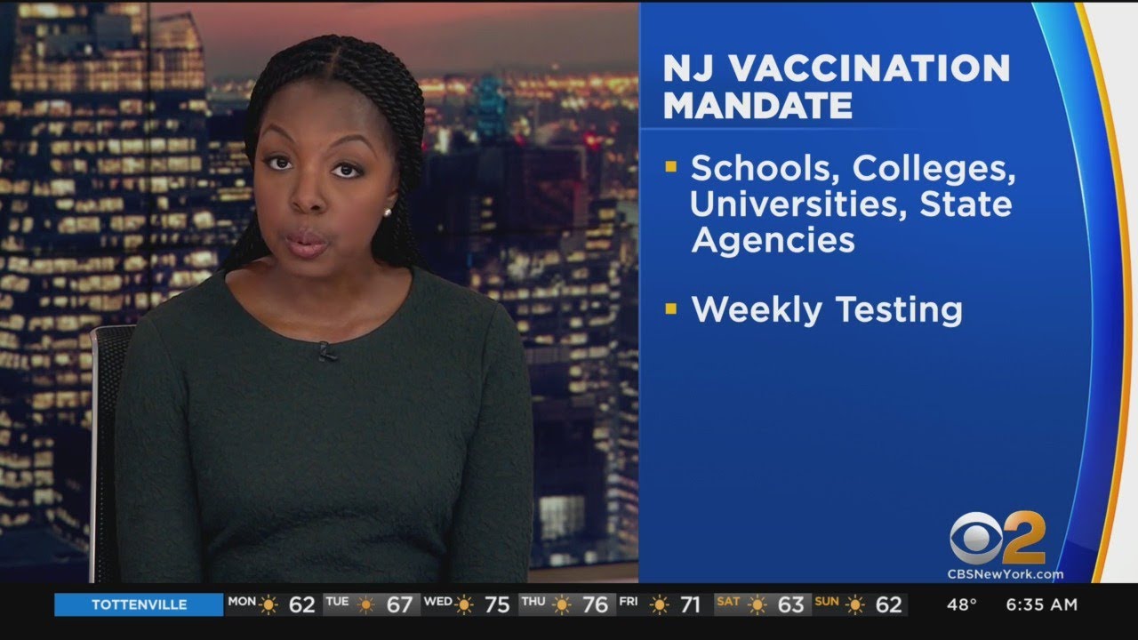 COVID Vaccine Mandate Takes Effect For Workers In New Jersey - YouTube
