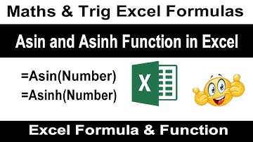 Asin() and Asinh() Maths and Trig Function in Ms Excel
