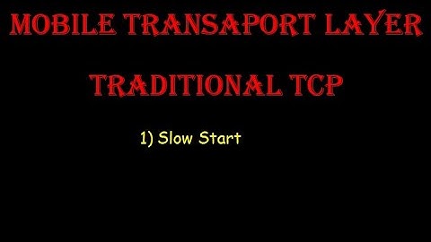 Traditional TCP - Slow Start in Tamil