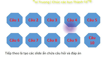 Thiết kế trò chơi câu hỏi và hiệu ứng biến mất câu đã chọn trong PowerPoint