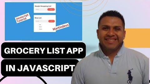 Grocery List App in Javascript | Coding Projects for Beginners Part 1 | Task App In JavaScript