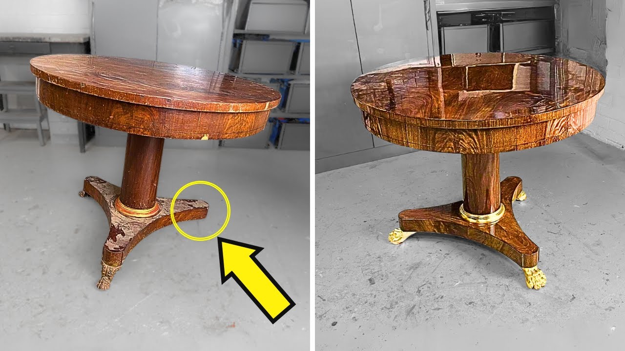 Amazing Restoration of an 19th Century French Mahogany Centre Table | Arie Furniture Restoration