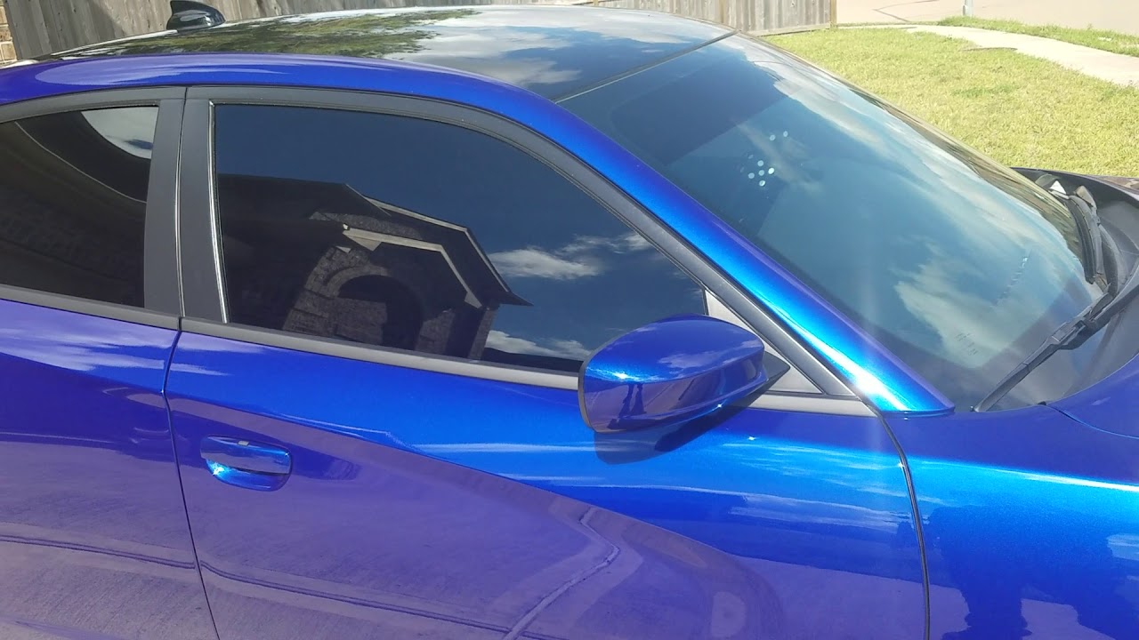 2018 Indigo Blue Dodge Charger Scat Pack After Tint 5 All Around