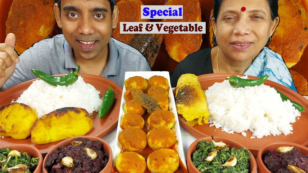 Mukbang No Chicken No Fish Only Leaf and Vegetable Eating Show