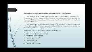 Perkembangan Hukum Islam Di Indonesia Pasca Kemerdekaan Sphi Hes 2j Kelompok 10 2020 2