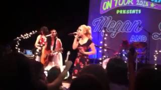 Megan and Liz singing "Like I would" at the Castle Theatre