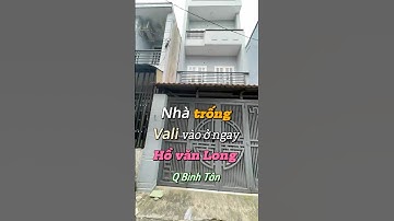 Chủ nhà Gấp bán.Hẻm xe hơi.Nhà trống giao nhà ngay.Hồ Văn Long.Bình Tân #batdongsan#nhapholedo4