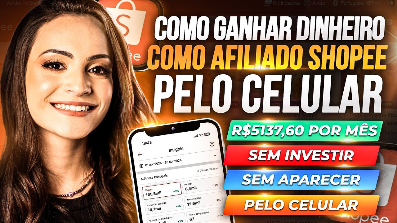COMO ser AFILIADO SHOPEE pelo CELULAR Tutorial Passo a Passo - YouTube