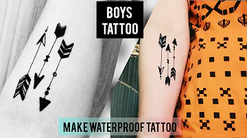 How to make "Arrows" TATTOO for boys at home || WATER PROOF || 2021 || beginner's diaries