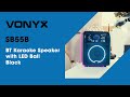 Vonyx sbs55b bt karaoke speaker led ball black  178341