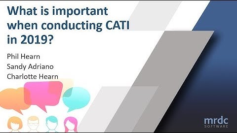 Webinar: What is important about conducting CATI
