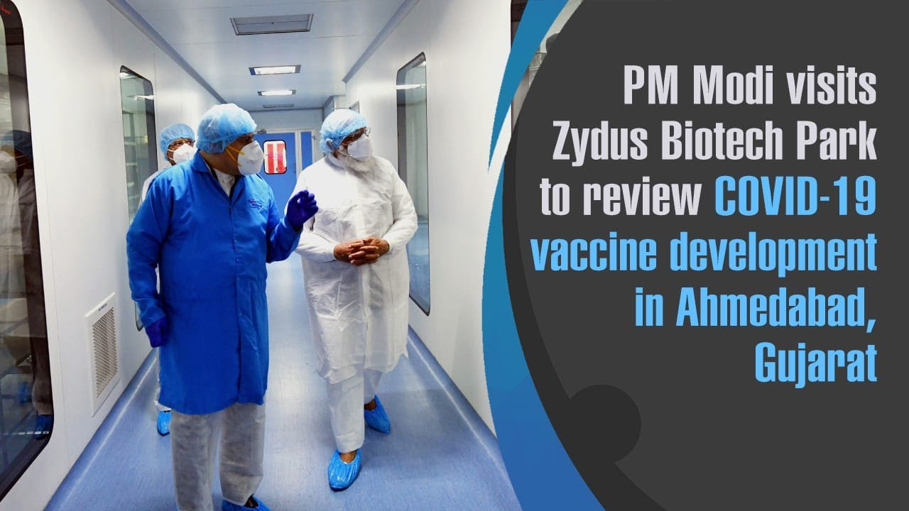 PM Modi arrives Zydus Cadila's plant to review COVID-19 vaccine development  - The Economic Times Video