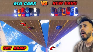 GTA 5 NEW INDIAN CARS VS OLD INDIAN CARS SKY ROAD JUMP😨😍 CHALLANGE GTA 5