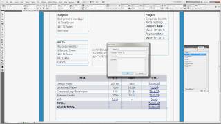 Active Tables tutorial: Creating a smart invoice in InDesign 2/2