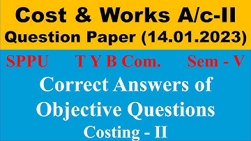 Cost and Works Accounting II Costing -II Overhead and Accounting for Overheads