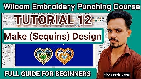 Wilcom Embroidery Punching Course Tutorial 12 | Make Sequins Design in wilcom | Full Guide