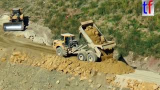 CATERPILLAR D6T XL & VOLVO A40F in a Quarry / Steinbruch, Germany, 08.09.2016