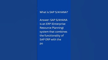 What is SAP S/4HANA? #saphanaenterprisecloud #sapbusiness #saperp #sapsolution #sapmodules #sap
