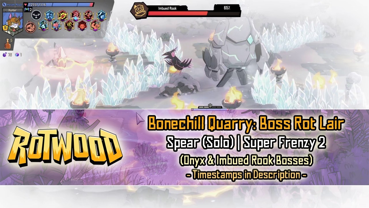 Rotwood - Bonechill Quarry: Boss Rot Lair [Spear SF2] Solo Run (Onyx ...