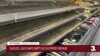 Shelves, gas pumps empty as shoppers prepare for snowy weather Profile