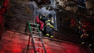 🌟 RESCUES EBIKE FIRE 🌟 FDNY Bronx 10-75 Box 2561 Lithium Ion Battery Fire 2nd Floor Blocked Hydrant