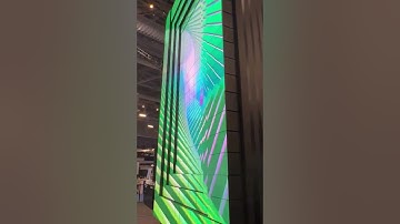 Kinetic LED displays at trade shows#leddisplay #ledscreen #creativeLED #kineticLEDwall #hightech