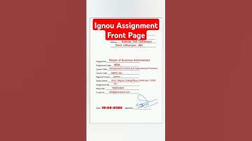 ignou assignment front page kaise fill kare #exam #ssc #aiims #neet #neetexam