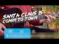 Play Santa Claus Is Coming To Town with 5 EASY Chords + Visual Jam track