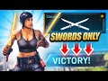 WINNING with SWORDS ONLY in WARZONE!